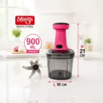 Slings Turbo 900 ml push chopper with manual chopping mechanism for kitchen use