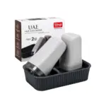 Slings UAE salt and pepper set with holder tray for organized kitchen and dining table use