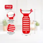 Slings vegetable peeler with sharp serrated blade for smooth and efficient peeling
