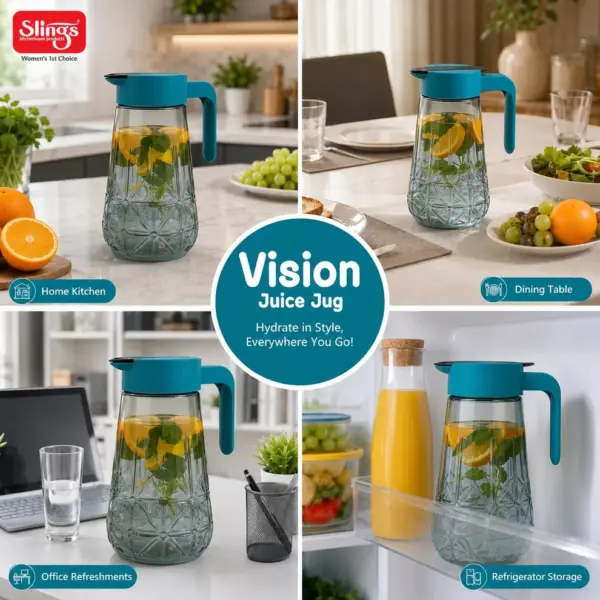 Slings Vision 1000ml serving juice jug for home office and everyday use