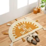 SUSHIEL Rise & Shine Bath Mat in white and yellow