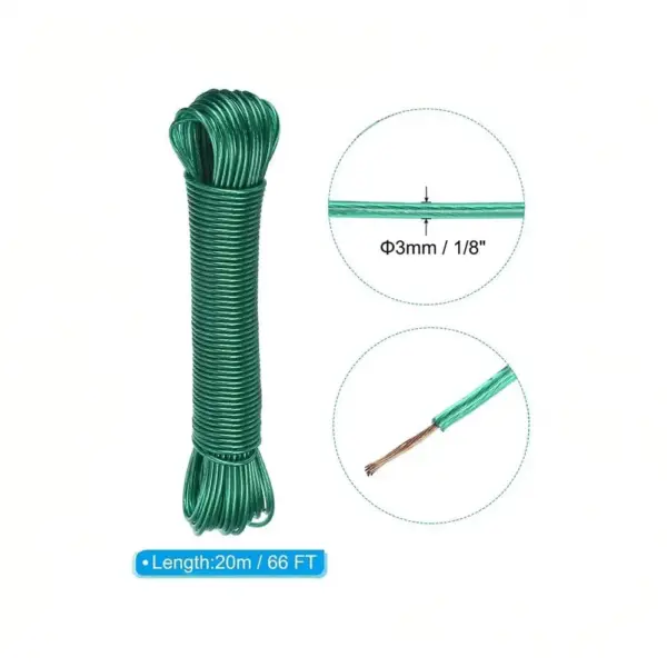 TINUMS Steel and PVC coated cloth rope
