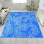TINUMS decorative leaf design floor mat