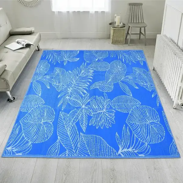 TINUMS decorative leaf design floor mat