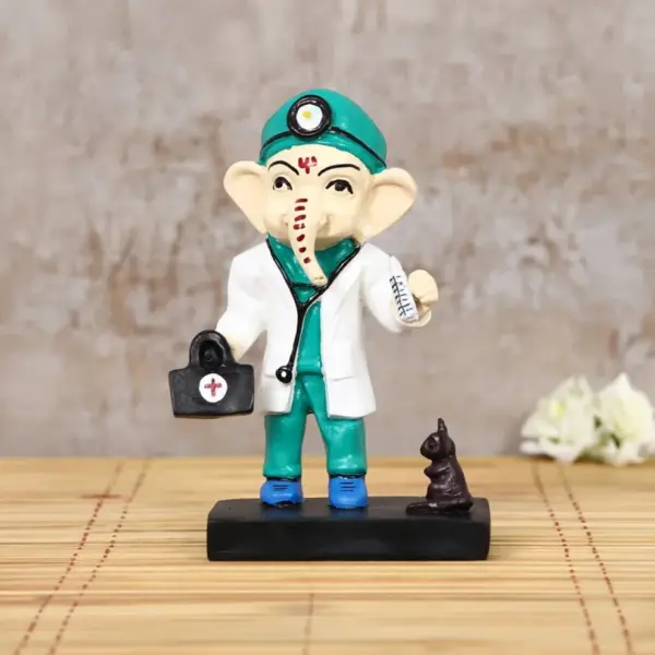 TINUMS Doctor Avtar Ganesha decorative idol with doctor-themed design