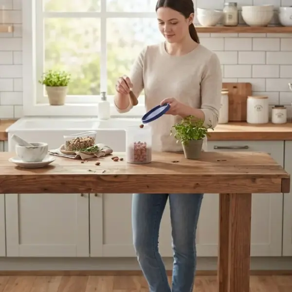 TINUMS plastic kitchen storage containers for neat and space-saving food storage