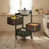 TINUMS metal 3-layer square trolley in black