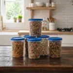TINUMS plastic food storage containers set of 6 for convenient kitchen organization