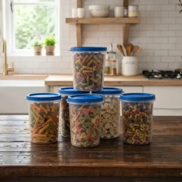 TINUMS plastic food storage containers set of 6 for convenient kitchen organization