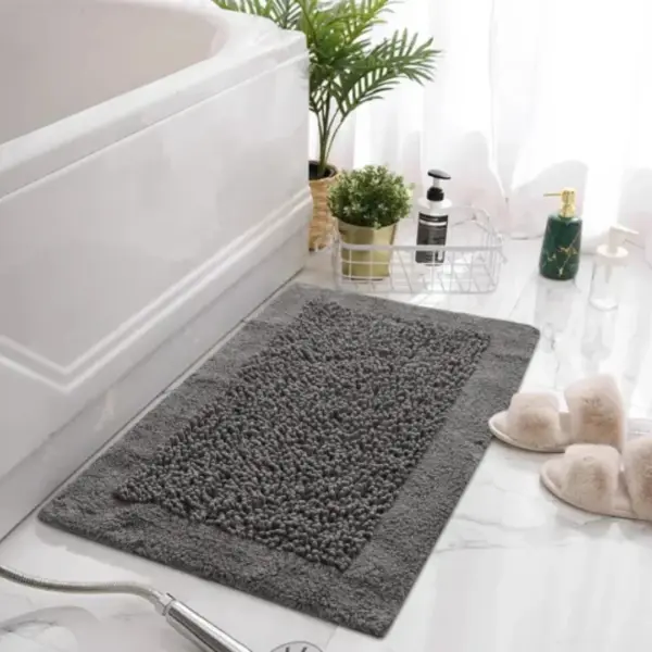 Tinums Twist non-slip grey bathmat