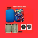 Varkaus Captain America jumbo pencil box with spacious compartments for school stationery