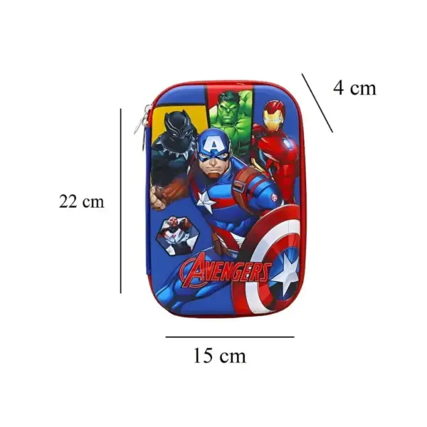 Varkaus Captain America pencil box with superhero character design for kids