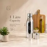 Home Lane stainless steel oil dispenser with precision pouring spout