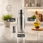 Home Lane 750 ML steel oil dispenser with protective cap
