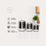 Home Lane airtight stainless steel canisters with food-grade steel interior