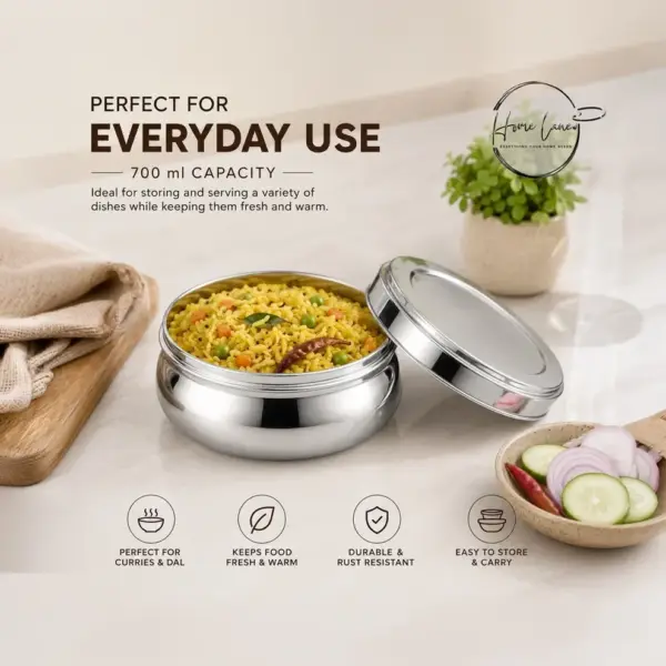 Home Lane airtight stainless steel containers for everyday food storage