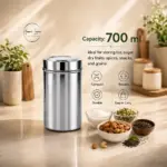 Home Lane stainless steel keeper for spices pulses tea coffee and dry foods