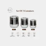 Home Lane Duster Belly stainless steel canisters for kitchen storage