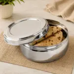 Home Lane food-grade round steel containers for snacks spices dry fruits and leftovers