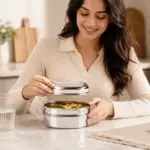 Home Lane food-grade stainless steel containers for hygienic kitchen storage