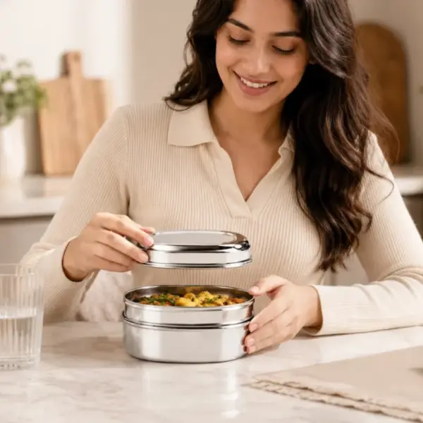 Home Lane food-grade stainless steel containers for hygienic kitchen storage