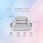 Home Lane lunch box with 120 ML mini chutney container