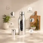 Home Lane 1 litre stainless steel oil dispenser for kitchen use
