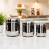 Home Lane Stainless Steel Duster Belly Canister Set of 3