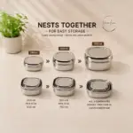 Home Lane stainless steel food storage containers for snacks meals and daily kitchen use