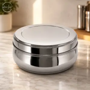 Home Lane Stainless Steel Round Container 700 ML