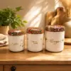 Home Lane Stainless Steel Storage Jar Set of 3
