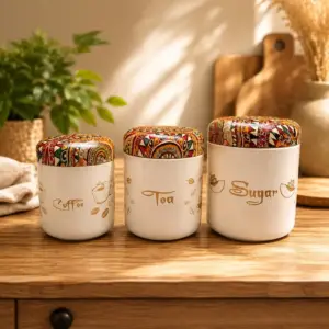 Home Lane Stainless Steel Storage Jar Set of 3
