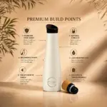 Home Lane vacuum insulated stainless steel water bottle with cork-style lid