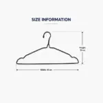 Tinums black metal clothes hangers for wardrobe organization