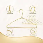 TINUMS golden metal clothes hangers with premium finish