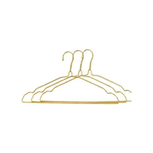 TINUMS Metal Cloth Hanger Set of 3 in Golden