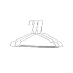 TINUMS Metal Cloth Hanger Set of 3 in Silver