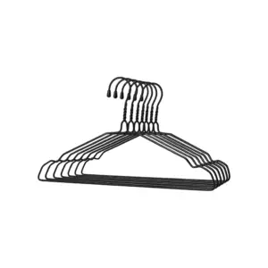 TINUMS Metal Cloth Hanger Set of 6 in Black