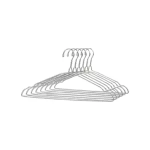 TINUMS Metal Cloth Hanger Set of 6 in Silver