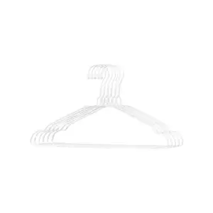 TINUMS Metal Cloth Hanger Set of 6 in White