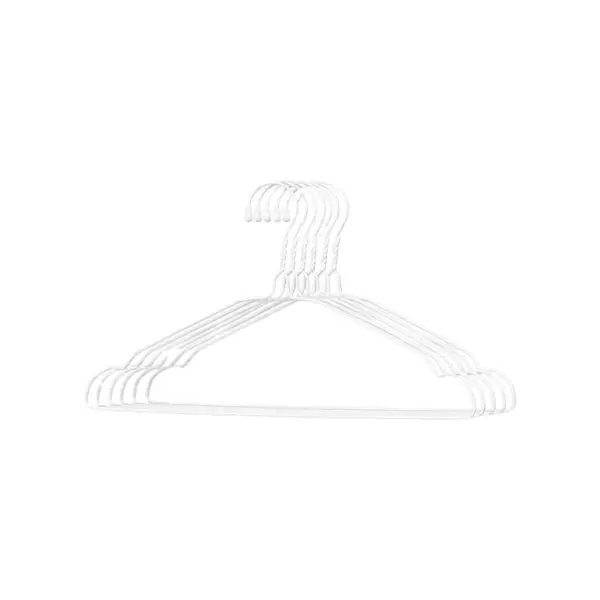 TINUMS Metal Cloth Hanger Set of 6 in White