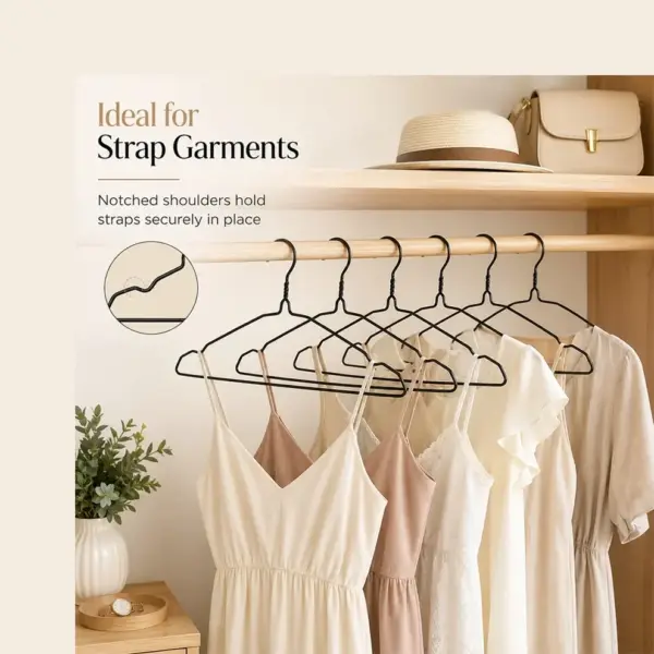 TINUMS metal hangers with shoulder notches for keeping clothes neatly arranged