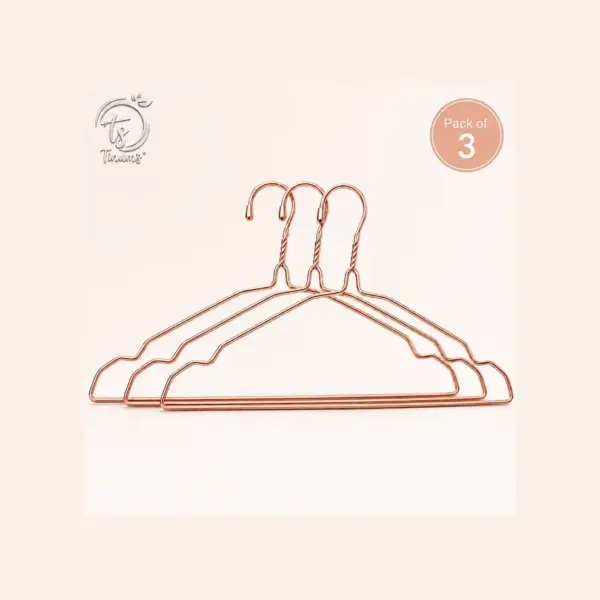 TINUMS Rose Gold metal clothes hangers for wardrobe organization