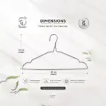 TINUMS silver metal clothes hangers for wardrobe organization