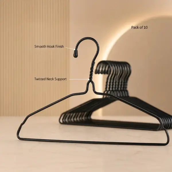 Tinums slim metal clothes hangers designed to save wardrobe space