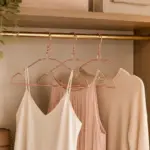 TINUMS slim Rose Gold metal hangers for space-saving wardrobe storage