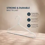TINUMS slim white metal hangers for space-saving wardrobe storage
