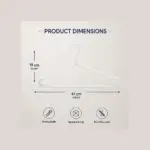 TINUMS white metal clothes hangers for wardrobe organization